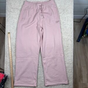 Jordan Flight Fleece Wide Leg Open Hem Pants Womens Large Tall Pink